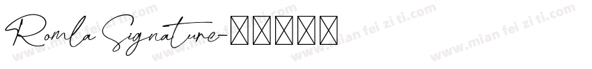 Romla Signature字体转换